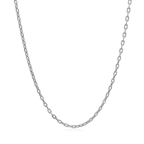 Double Extendable Cable Chain in 14k White Gold (1.9mm) - Premium Chains - Just $389.99! Shop now at Pulse Designer Fashion