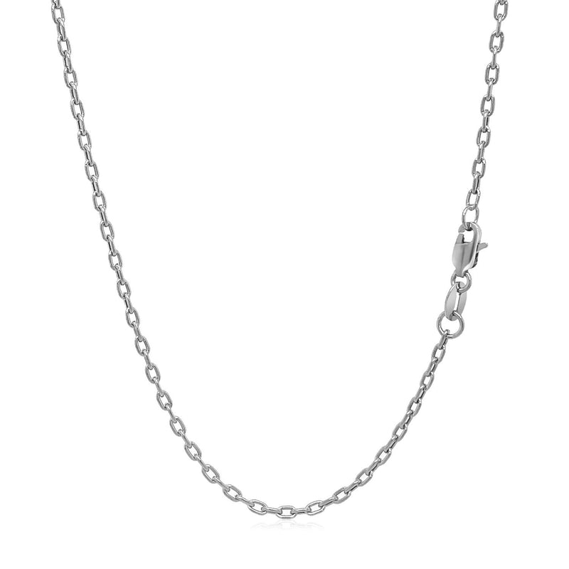 Double Extendable Cable Chain in 14k White Gold (1.9mm) - Premium Chains - Just $442.99! Shop now at Pulse Designer Fashion