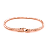 14k Rose Gold Fancy Weave Motif Bangle - Premium Bangles - Just $961.99! Shop now at Pulse Designer Fashion