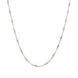 14k White Gold Singapore Chain 1.5mm - Premium Chains - Just $231.99! Shop now at Pulse Designer Fashion