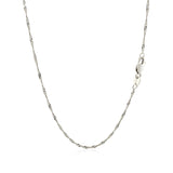 14k White Gold Singapore Chain 1.5mm - Premium Chains - Just $231.99! Shop now at Pulse Designer Fashion