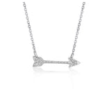 Diamond Arrow Style Pendant in 14k White Gold (1/10 cttw) - Premium Necklaces - Just $673.99! Shop now at Pulse Designer Fashion