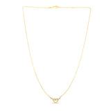 14k Two-Tone Gold Necklace with Interlaced Heart and Arrow Charm - Premium Necklaces - Just $458.99! Shop now at Pulse Designer Fashion