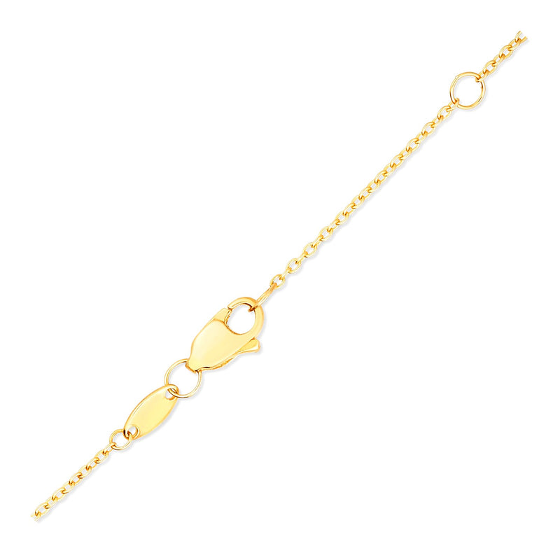 14k Two-Tone Gold Necklace with Interlaced Heart and Arrow Charm - Premium Necklaces - Just $422.99! Shop now at Pulse Designer Fashion