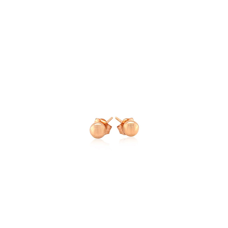 14k Rose Gold Ball Style Stud Earrings (4.0 mm) - Premium Earrings - Just $78.99! Shop now at Pulse Designer Fashion