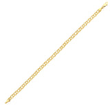 Round Link Charm Bracelet in 10k Yellow Gold - Premium Bracelets - Just $207.99! Shop now at Pulse Designer Fashion