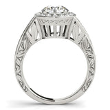 Halo Set Diamond Engagement Ring in 14k White Gold (1 5/8 cttw) - Premium Rings - Just $12153.99! Shop now at Pulse Designer Fashion