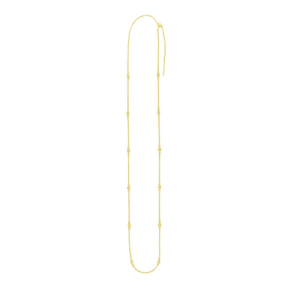 Endless Adjustable Diamond Pendant Chain in 14k Yellow Gold (3.0mm) - Premium Chains - Just $783.99! Shop now at Pulse Designer Fashion