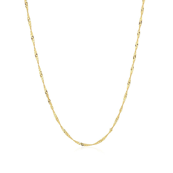 14k Yellow Gold Singapore Chain 1.5mm - Premium Chains - Just $227.99! Shop now at Pulse Designer Fashion