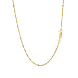 14k Yellow Gold Singapore Chain 1.5mm - Premium Chains - Just $227.99! Shop now at Pulse Designer Fashion