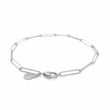 14k White Gold Wire Paperclip Bracelet (2.7mm) - Premium Bracelets - Just $384.99! Shop now at Pulse Designer Fashion