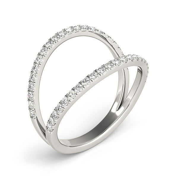 14k White Gold Diamond Split Band Ring (1/4 cttw) - Premium Rings - Just $1587.99! Shop now at Pulse Designer Fashion