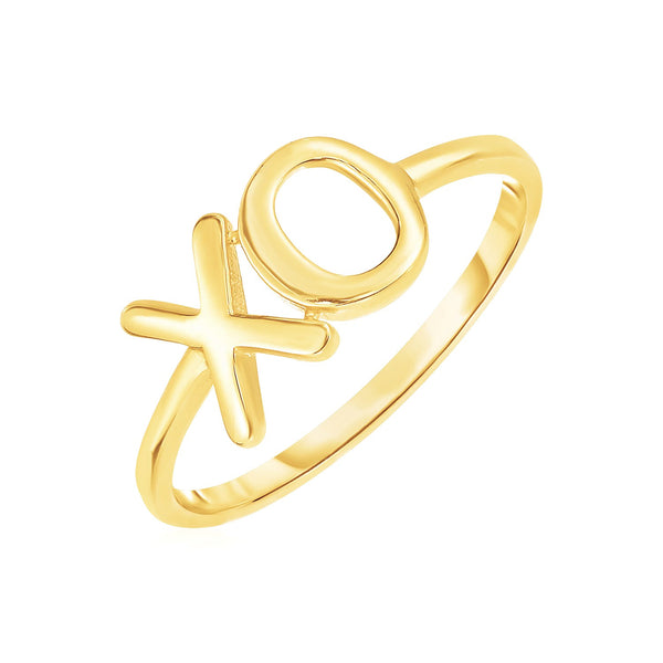 14k Yellow Gold with XO Ring - Premium Rings - Just $271.99! Shop now at Pulse Designer Fashion