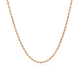 14k Rose Gold Solid Diamond Cut Rope Chain 1.5mm - Premium Chains - Just $585.99! Shop now at Pulse Designer Fashion