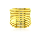 14k Yellow Gold Polished Multi Band Ring - Premium Rings - Just $1776.99! Shop now at Pulse Designer Fashion