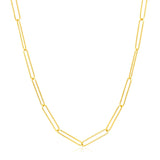 14k Yellow Gold Wire Paperclip Chain (2.7mm) - Premium Chains - Just $774.99! Shop now at Pulse Designer Fashion