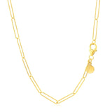 14k Yellow Gold Wire Paperclip Chain (2.7mm) - Premium Chains - Just $774.99! Shop now at Pulse Designer Fashion