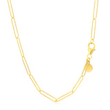 14k Yellow Gold Wire Paperclip Chain (2.7mm) - Premium Chains - Just $663.99! Shop now at Pulse Designer Fashion