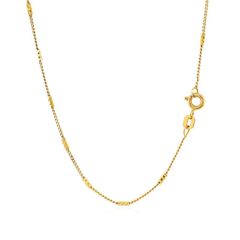 Bar Links Saturn Chain in 14k Yellow Gold (2.5mm) - Premium Chains - Just $400.99! Shop now at Pulse Designer Fashion