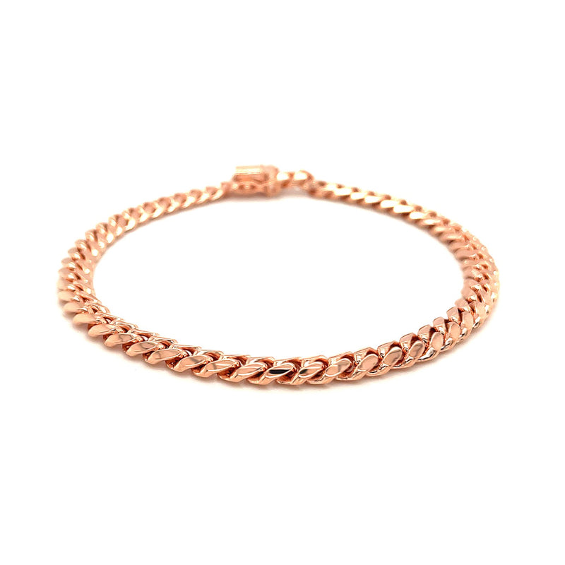 6.0mm 14k Rose Gold Classic Miami Cuban Solid Bracelet - Premium Bracelets - Just $2982.99! Shop now at Pulse Designer Fashion