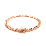 6.0mm 14k Rose Gold Classic Miami Cuban Solid Bracelet - Premium Bracelets - Just $3924.99! Shop now at Pulse Designer Fashion