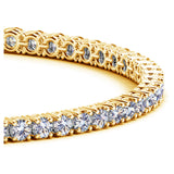 14k Yellow Gold Round Diamond Tennis Bracelet (5 cttw) - Premium Bracelets - Just $15241.99! Shop now at Pulse Designer Fashion