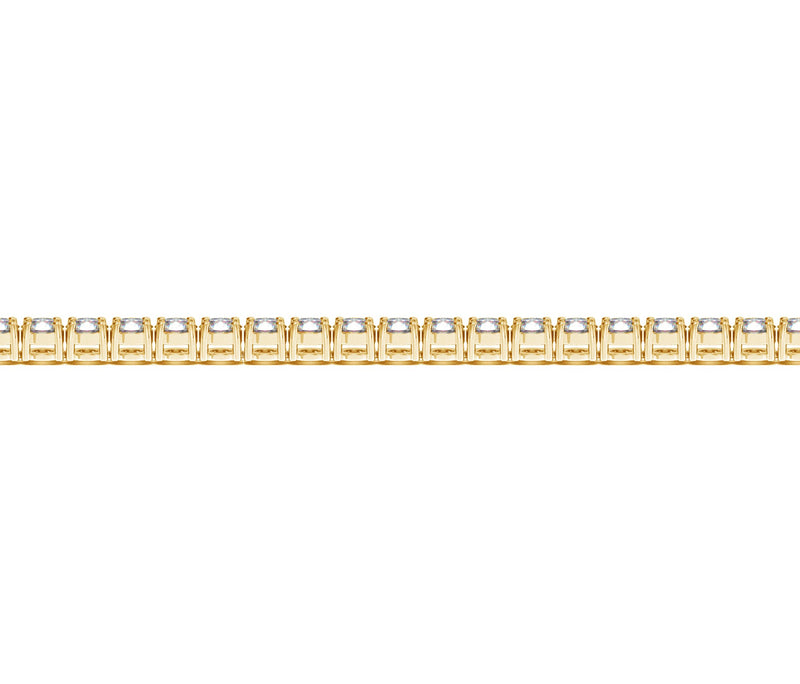 14k Yellow Gold Round Diamond Tennis Bracelet (5 cttw) - Premium Bracelets - Just $15241.99! Shop now at Pulse Designer Fashion