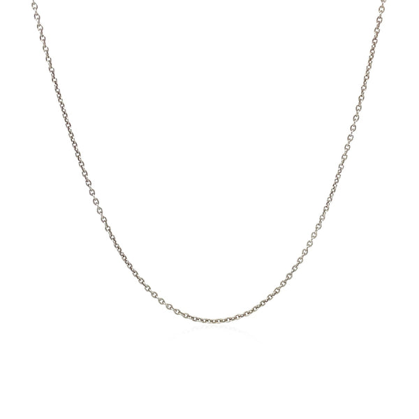 14k White Gold Round Cable Link Chain 1.1mm - Premium Chains - Just $206.99! Shop now at Pulse Designer Fashion