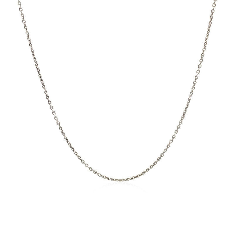 14k White Gold Round Cable Link Chain 1.1mm - Premium Chains - Just $206.99! Shop now at Pulse Designer Fashion