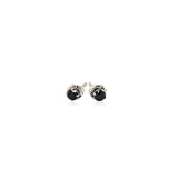 14k White Gold Black 3mm Faceted Cubic Zirconia Stud Earrings - Premium Earrings - Just $72.99! Shop now at Pulse Designer Fashion