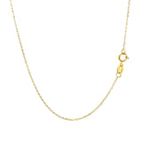 14k Yellow Gold Diamond Cut Cable Link Chain 0.8mm - Premium Chains - Just $118.99! Shop now at Pulse Designer Fashion