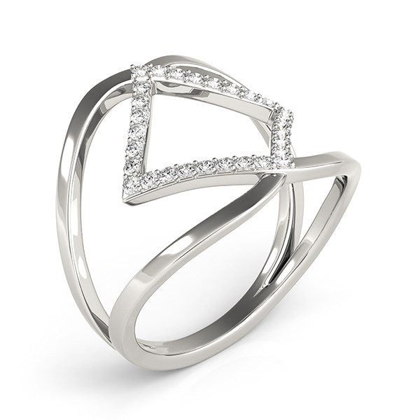 14k White Gold Interlaced Design Diamond Ring (1/5 cttw) - Premium Rings - Just $1587.99! Shop now at Pulse Designer Fashion