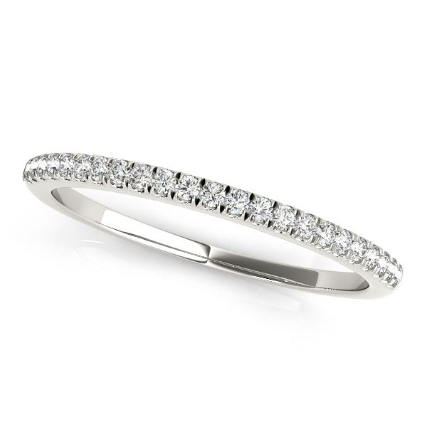 14k White Gold Classic Pave Set Diamond Wedding Band (1/8 cttw) - Premium Rings - Just $902.99! Shop now at Pulse Designer Fashion