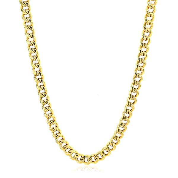 4.5mm 14k Yellow Gold Semi Solid Miami Cuban Chain - Premium Chains - Just $1522.99! Shop now at Pulse Designer Fashion