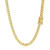 4.5mm 14k Yellow Gold Semi Solid Miami Cuban Chain - Premium Chains - Just $1723.99! Shop now at Pulse Designer Fashion