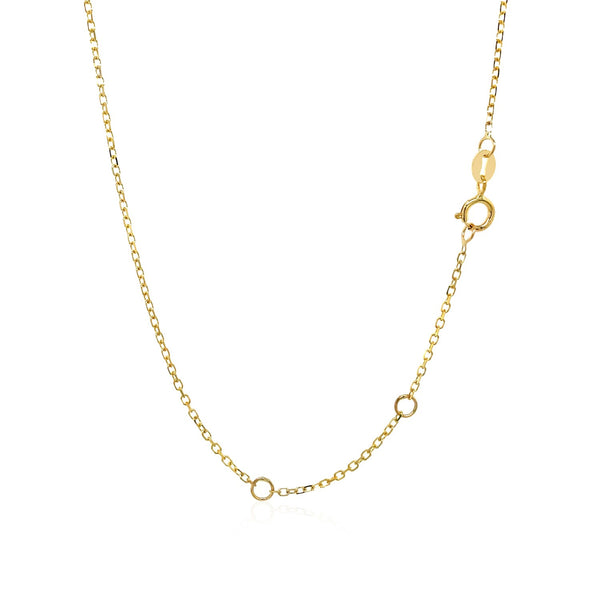 14k Yellow Gold 17 inch Necklace with Round Onyx - Premium Necklaces - Just $420.99! Shop now at Pulse Designer Fashion