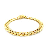 8.25mm 14k Yellow Gold Classic Miami Cuban Solid Bracelet - Premium Bracelets - Just $7681.99! Shop now at Pulse Designer Fashion