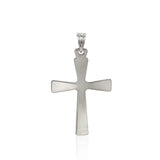 Sterling Silver Domed Rounded Cross Pendant - Premium Pendants - Just $24.99! Shop now at Pulse Designer Fashion