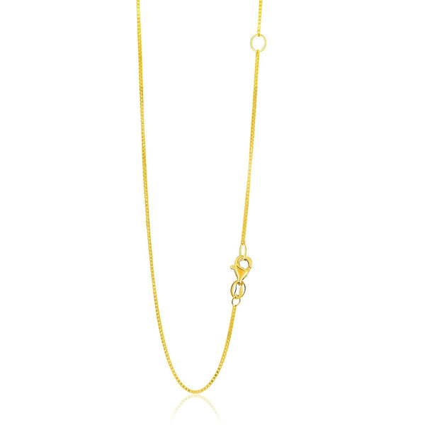 14k Yellow Gold Adjustable Box Chain 0.8mm - Premium Chains - Just $363.99! Shop now at Pulse Designer Fashion