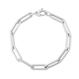 14K White Gold Extra Wide Paperclip Chain Bracelet - Premium Bracelets - Just $818.99! Shop now at Pulse Designer Fashion