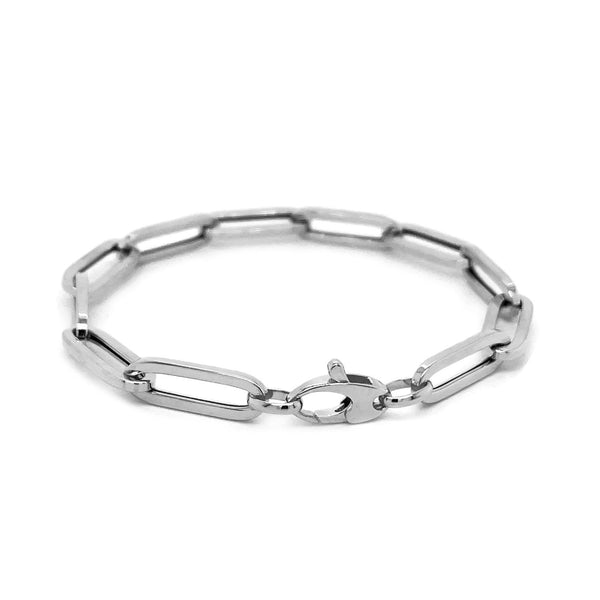 14K White Gold Extra Wide Paperclip Chain Bracelet - Premium Bracelets - Just $818.99! Shop now at Pulse Designer Fashion