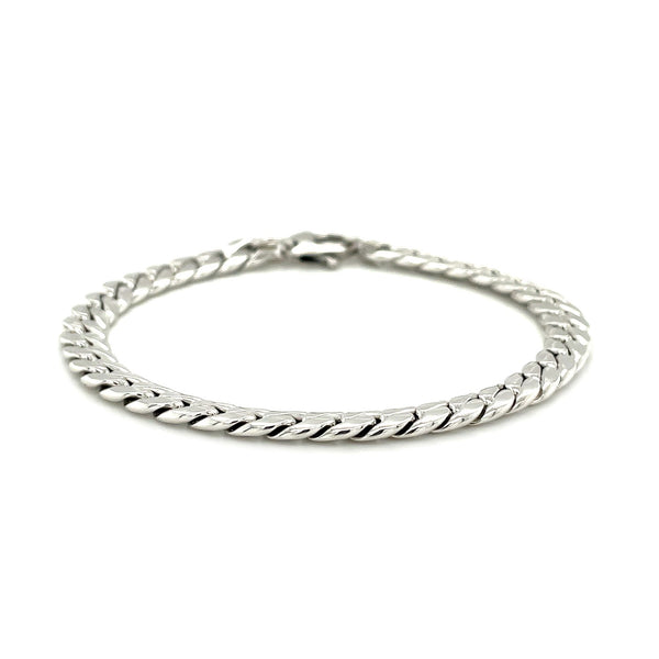 14K White Gold Cuban Link Bracelet - Premium Bracelets - Just $932.99! Shop now at Pulse Designer Fashion