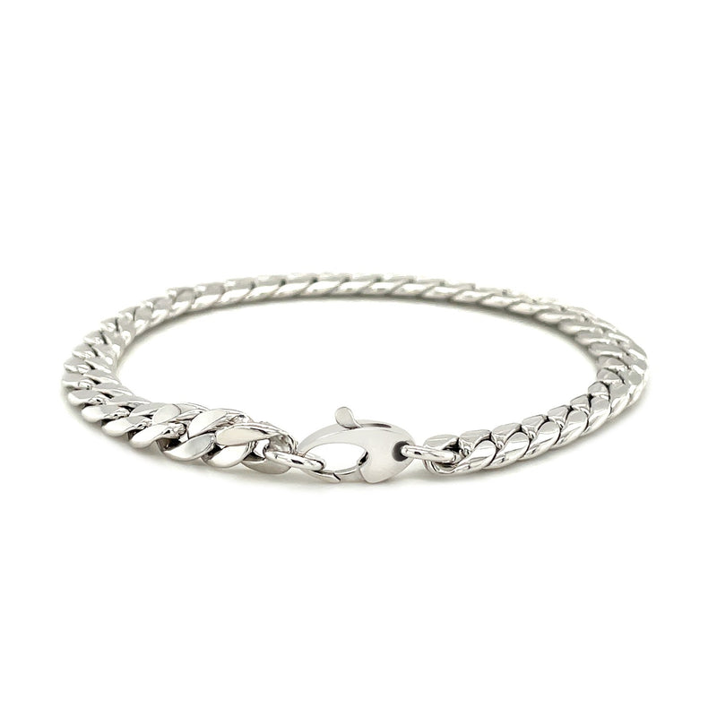 14K White Gold Cuban Link Bracelet - Premium Bracelets - Just $966.99! Shop now at Pulse Designer Fashion