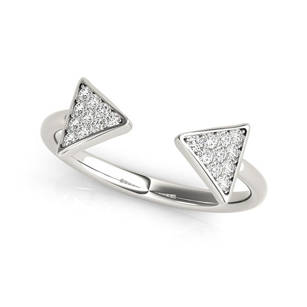 14k White Gold Diamond Arrowhead Open Ring (1/5 cttw) - Premium Rings - Just $1359.99! Shop now at Pulse Designer Fashion