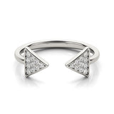 14k White Gold Diamond Arrowhead Open Ring (1/5 cttw) - Premium Rings - Just $1359.99! Shop now at Pulse Designer Fashion