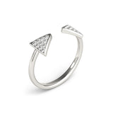 14k White Gold Diamond Arrowhead Open Ring (1/5 cttw) - Premium Rings - Just $1359.99! Shop now at Pulse Designer Fashion