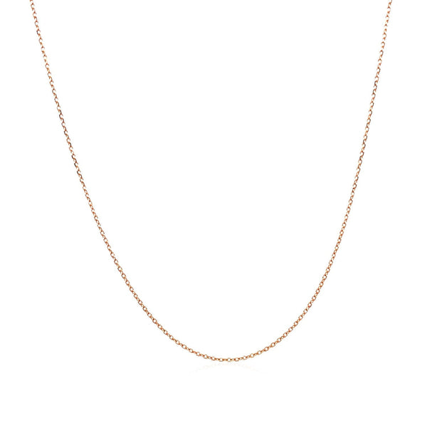 14k Rose Gold Diamond Cut Cable Link Chain 0.7mm - Premium Chains - Just $92.99! Shop now at Pulse Designer Fashion