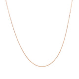 14k Rose Gold Diamond Cut Cable Link Chain 0.7mm - Premium Chains - Just $84.99! Shop now at Pulse Designer Fashion