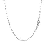 14K White Gold Fine Paperclip Chain (1.5mm) - Premium Chains - Just $306.99! Shop now at Pulse Designer Fashion