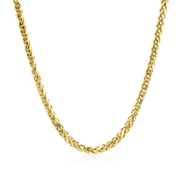 2.7mm 14k Yellow Gold Diamond Cut Round Franco Chain - Premium Chains - Just $991.99! Shop now at Pulse Designer Fashion